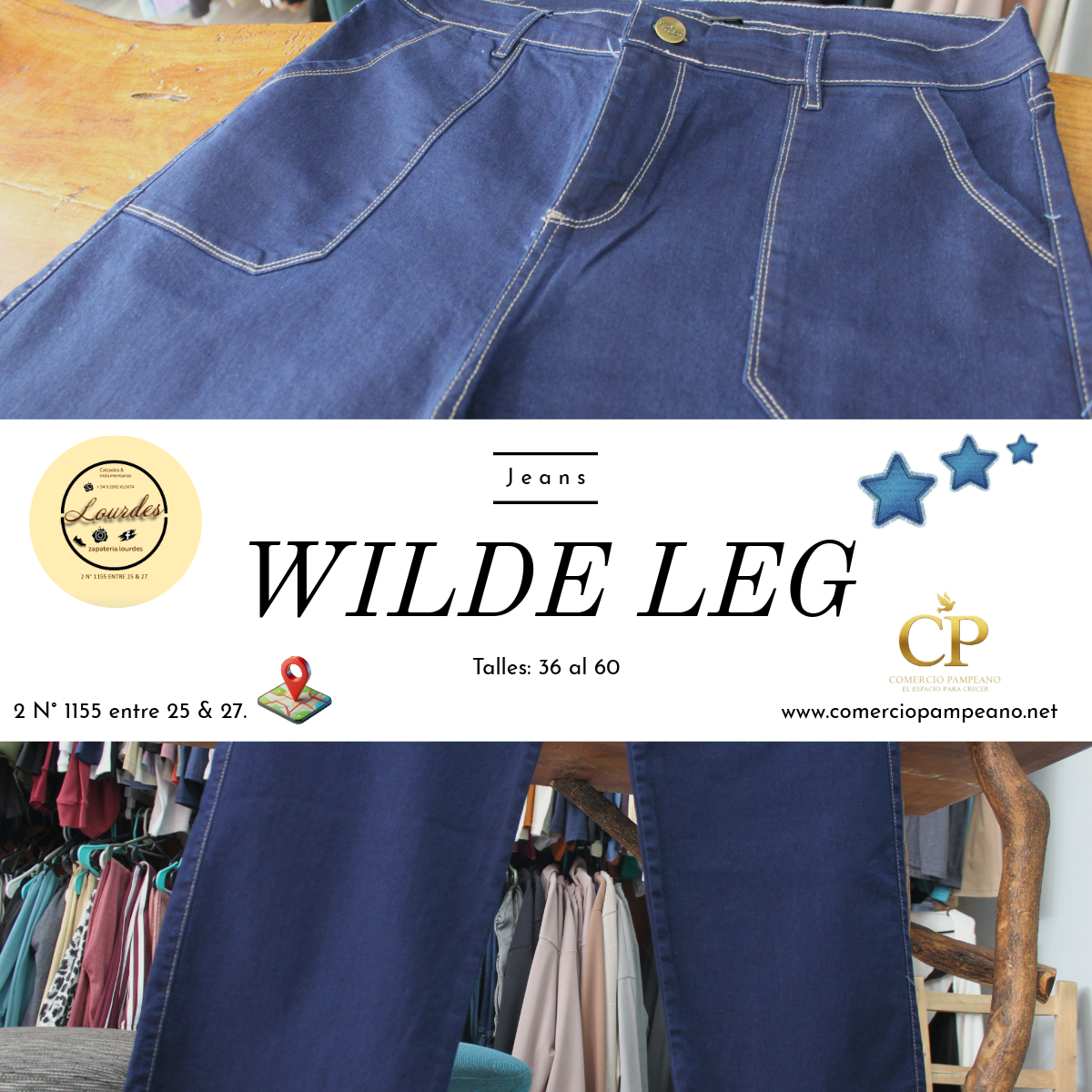 Lourdes - Jeans Wilde Leg Flay